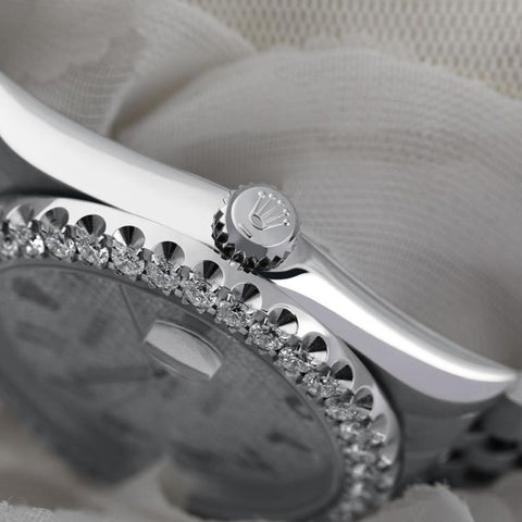 Arabic Number Date Just Automatic Moissanite Watch