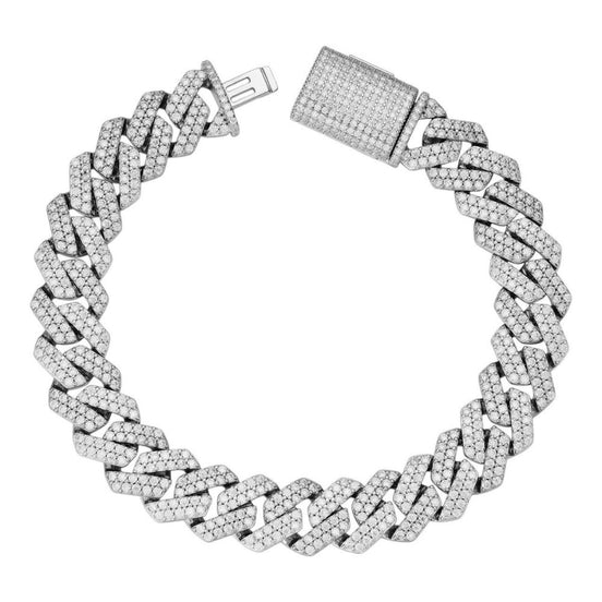 123 Moissanite Diamond Cuban Link Bracelet