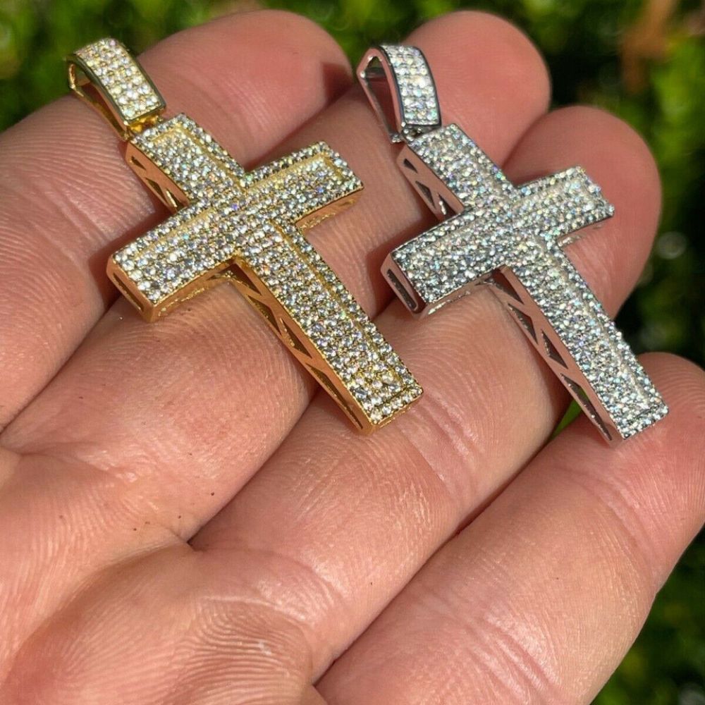 Handcrafted Moissanite Diamond Cross Pendant