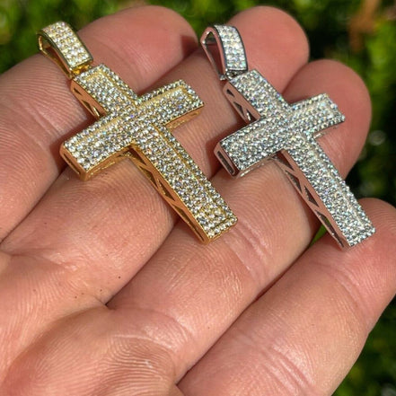 Handcrafted Moissanite Diamond Cross Pendant