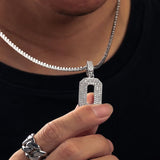 Sterling Silver Lucky Custom Number Moissanite Diamond Necklace