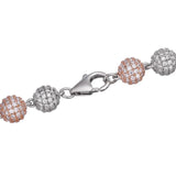 Rose & White Dual Tone Moissanite Bracelet