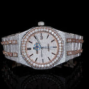 Dual Tone Moissanite Watch Gift For Him