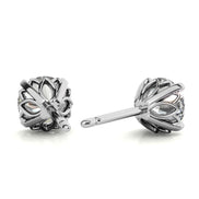 Delicate Moissanite Round Cut Stud Earrings