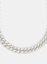 925 Sterling Silver Cuban Link Moissanite Diamond Chain