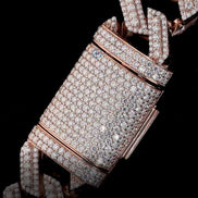 Colorless Moissnaite Iced Out Diamond Cuban Luxury Hip Hop Chain