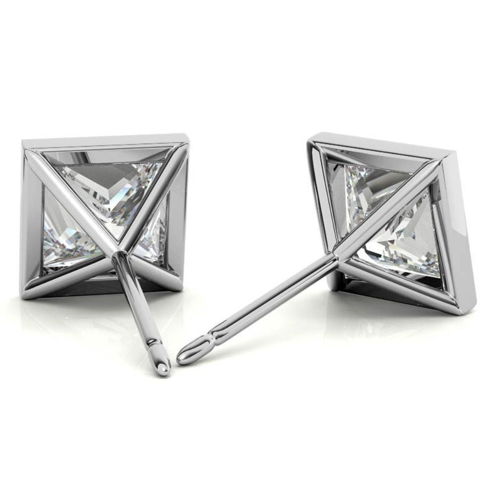 Everyday Wear Princess Cut Moissanite Earrings