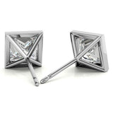 Everyday Wear Princess Cut Moissanite Earrings