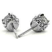 Elegant Round Moissanite Small Stud Earrings