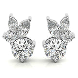 Premium Round & Marquise Moissanite Stud Earrings
