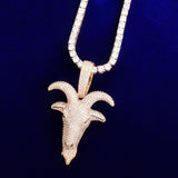 Animal Sheep Head Pendant Moissanite Diamond Pedant