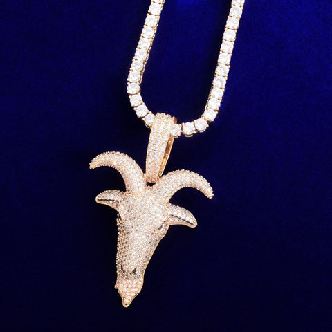Animal Sheep Head Pendant Moissanite Diamond Pedant