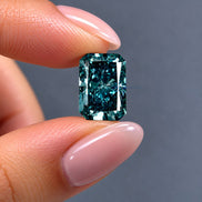 Blue Radiant Cut Lab Grown Diamond, IGI Certified Diamond