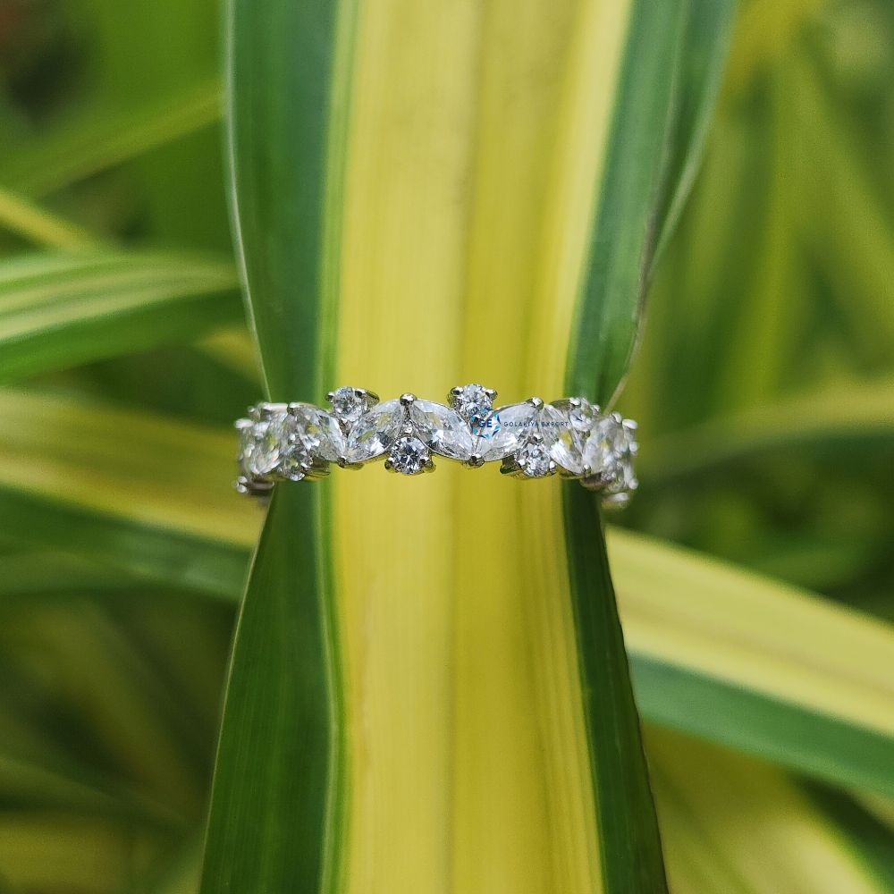 Marquise & Round Cut Lab Grown Diamond Full Eternity Band