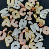 Bubble Custome Name Latter Moissanite Pendant
