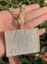Gold Plated Moissanite Diamond Men's Necklace