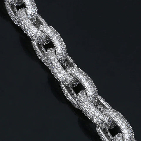 Cuabn Rolo Link Moissanite Bracelet For Men's
