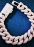 Dual Tone Moissanite Diamond Miami Cuban Link Bracelet