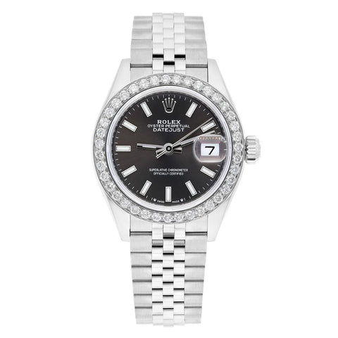 Datejust Black Color Dial Automatic Watch For Men's