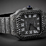 Black Moissanite Diamond Luxury Hip Hop Watch