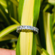 Lab Grown Radiant Cut Full Eternity Wedding Band For Women