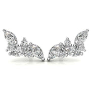 Leaf Style Marquise Cut Moissanite Earrings