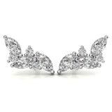 Leaf Style Marquise Cut Moissanite Earrings