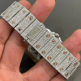 Automatic Skeleton Moissanite Fancy Watch For Men's