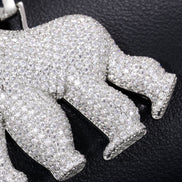 925 Sterling Silver Gorilla Hip Hop Pendant