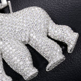925 Sterling Silver Gorilla Hip Hop Pendant