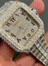 Round & Baguette Dual Tone Moissanite Men's Watch