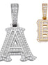 A To Z Letter Iced Out VVS1 Clarity Moissanite Pendant