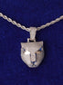 Animal Leopard Head Iced Out Moissanite Pendant