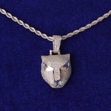 Animal Leopard Head Iced Out Moissanite Pendant