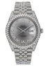 41mm Iced Out Roman Numeral Moissanite Hip Hop Watch