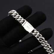 Round Cut Moissanite Diamond Miami Cuban Chain For Men's