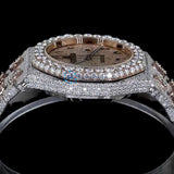 Awesome Arabic Dial Iced Out Full Moissanite Wrist Watch