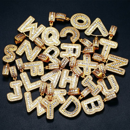Customize Alphabet Letter Moissanite Diamond Pendant