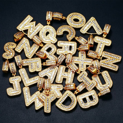 Customize Alphabet Letter Moissanite Diamond Pendant