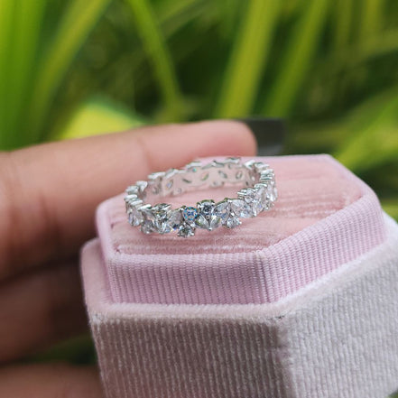 Marquise & Round Cut Lab Grown Diamond Full Eternity Band