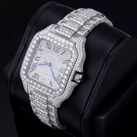 Romen Numeric Moissanite Automatic Mechanical Watch