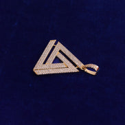 Triangle Shape Moissanite Diamond Iced Out Pendant