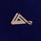 Triangle Shape Moissanite Diamond Iced Out Pendant