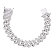 Baguette Moissanite Miami Cuban Link Bracelet