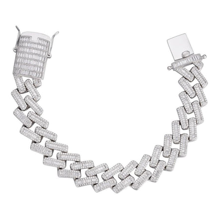 Baguette Moissanite Miami Cuban Link Bracelet
