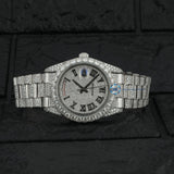 Day Date Iced Out Moissanite Full White Luxury Watch