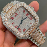 Luxury Custom Dual Tone Moissanite Iced Out Watch
