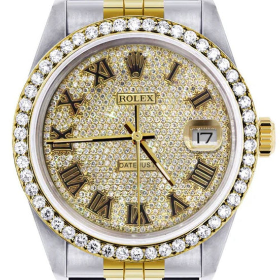 Full Moissanite Roman Diamond Dial Luxury Watch