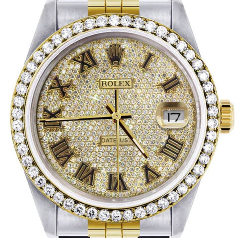 Full Moissanite Roman Diamond Dial Luxury Watch