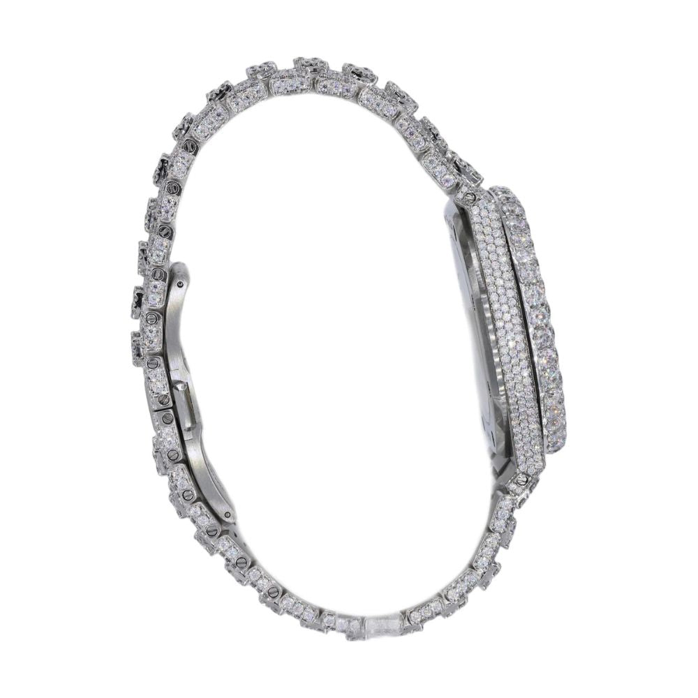 Stainless Steel Iced Out Moissanite Custom Watch